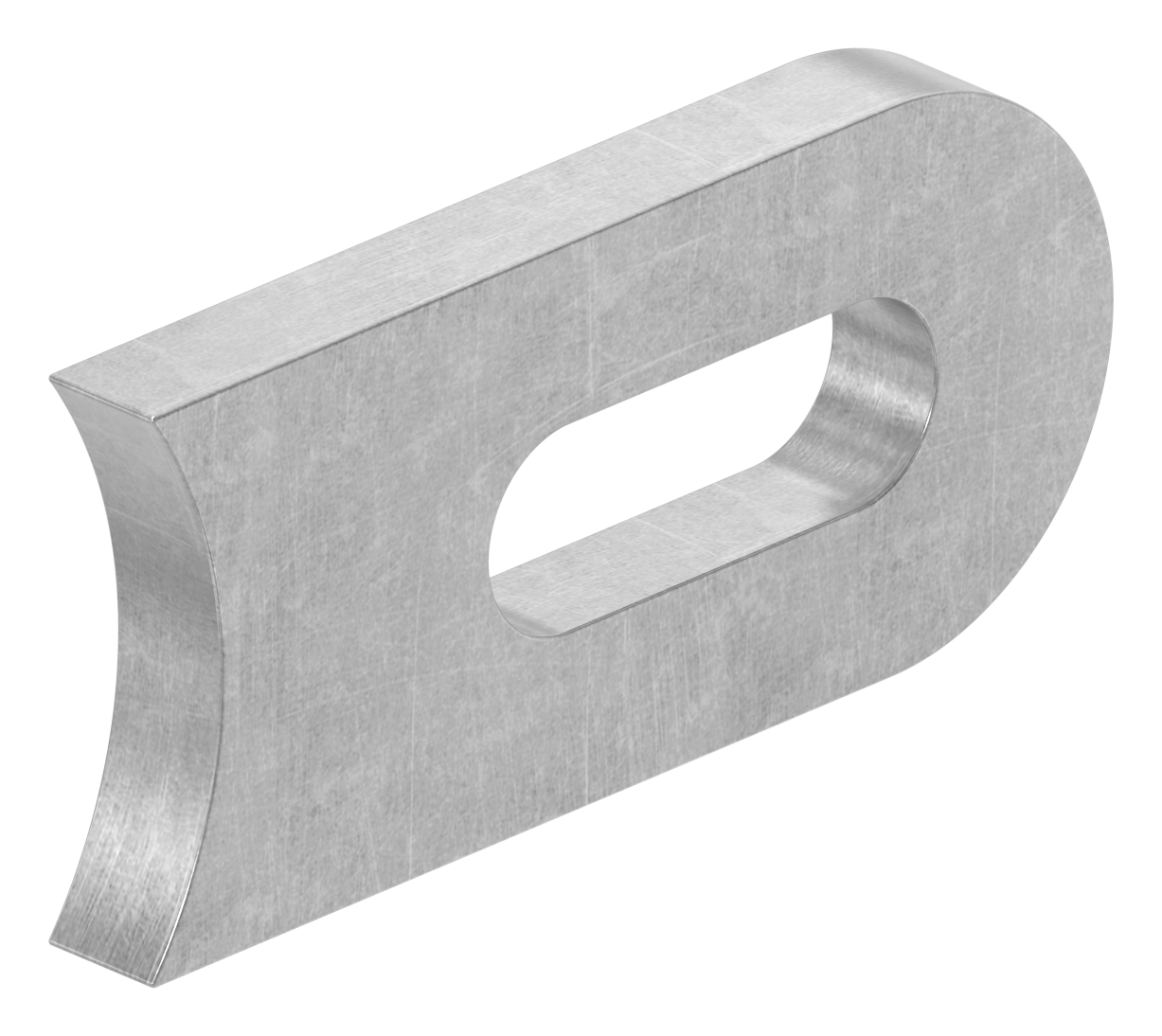 Anschweißlasche 50x25x6mm mit Langloch 25x9mm, Anschluss 42,4mm Anschweißlasche 50x25x6mm mit Langloch 25x9mm, Anschluss 42,4mm
