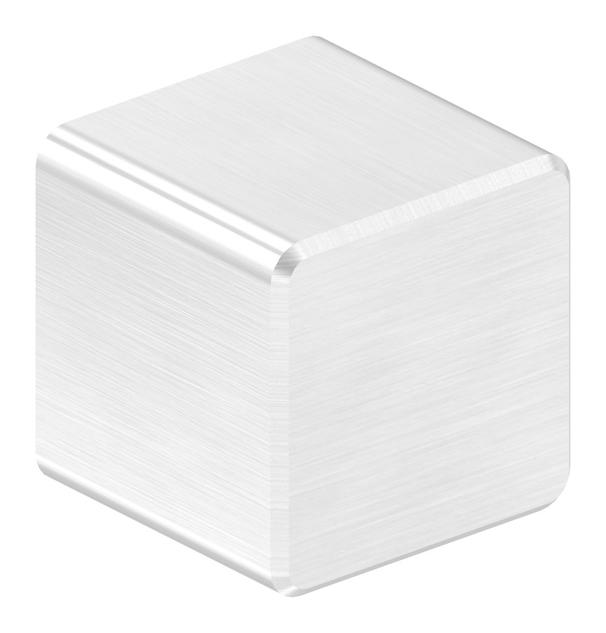 Endkappe für 12x12mm Vierkant, V2A Endkappe für 12x12mm Vierkant, V2A
