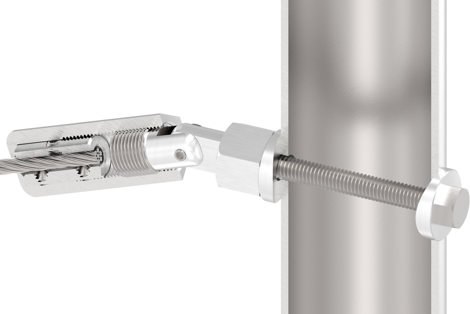 Gewindeterminal zur Selbstmontage, Seil 5mm, V2A Gewindeterminal zur Selbstmontage, Seil 5mm, V2A