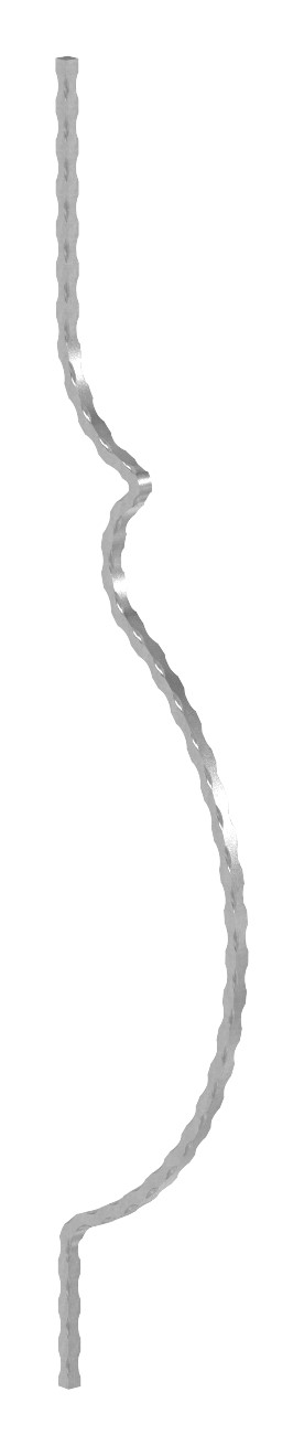 Korbgitterstab 12x12mm, gehämmert, H: 1000mm