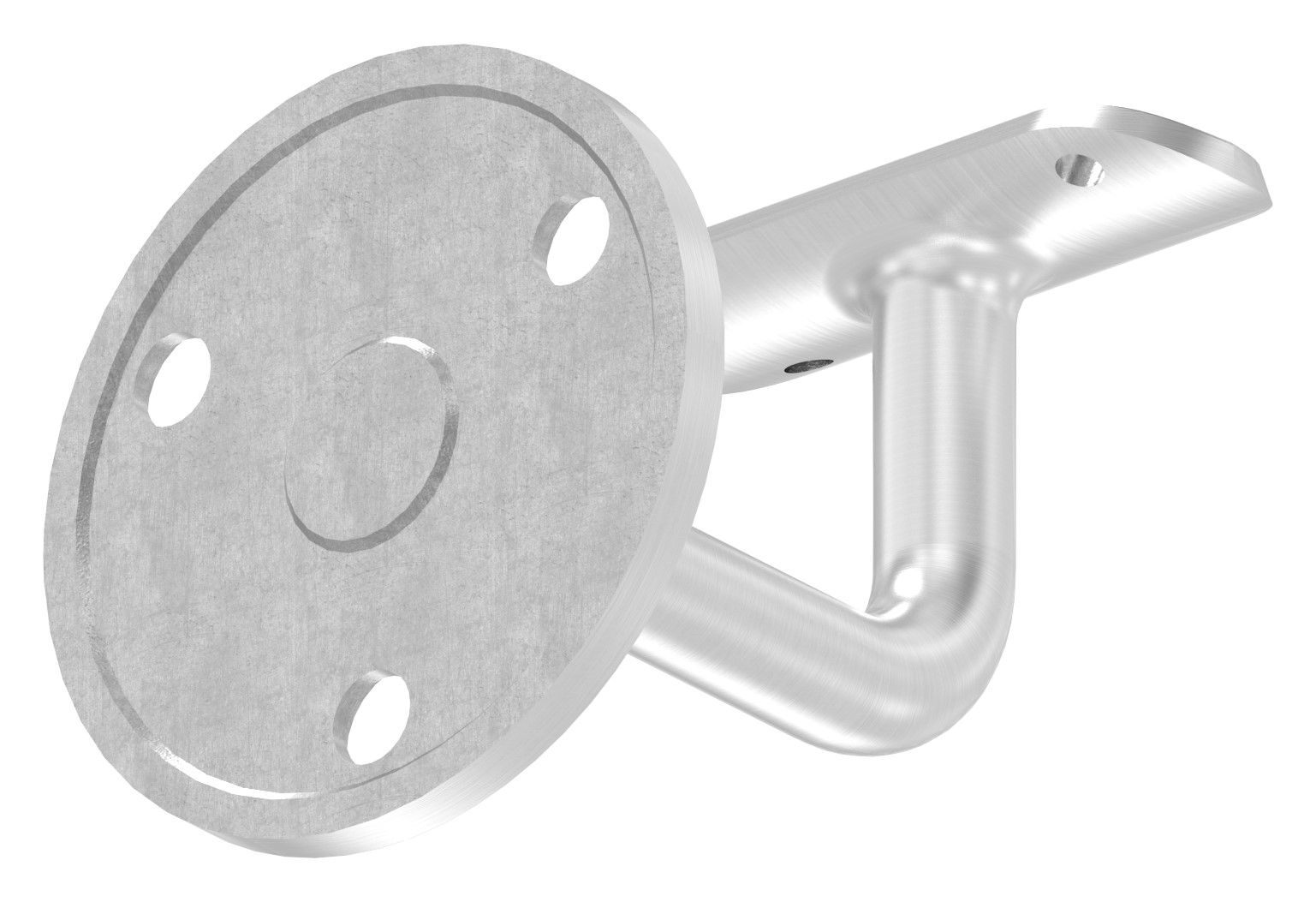 Handlaufhalter mit Handlaufanschlussplatte 42,4mm, (Ronde und Bügel verschweißt), V2A