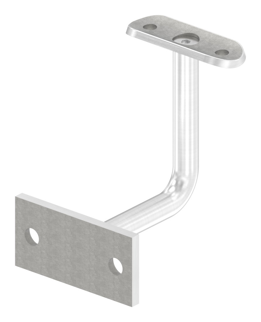Handlaufhalter mit Handlaufanschlussplatte 42,4mm (Ronde und Bügel verschweißt), V2A