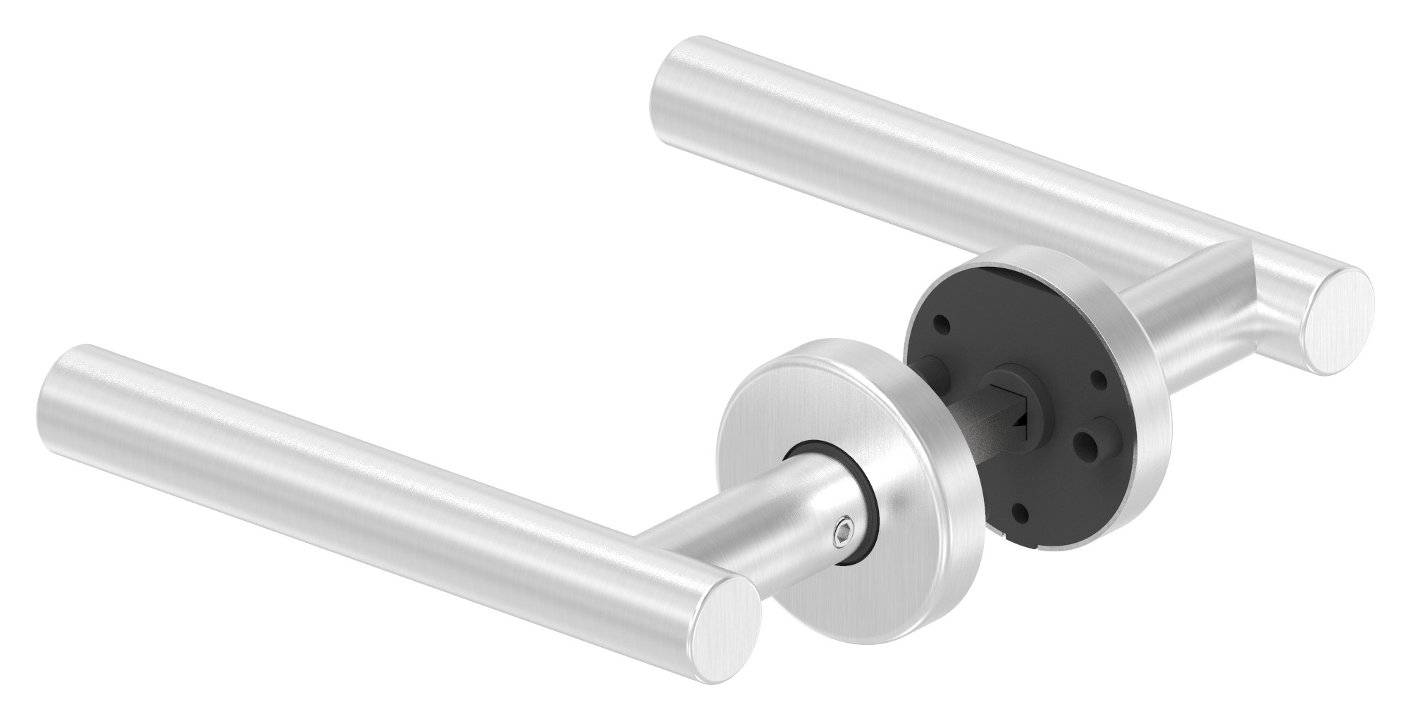 Türdrücker-Paar, drehbar, V2A