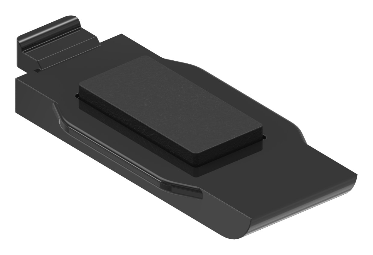 Sicherungsplatte für Mod. 36 - Zink roh pulverbeschichtet in RAL 9005 matt