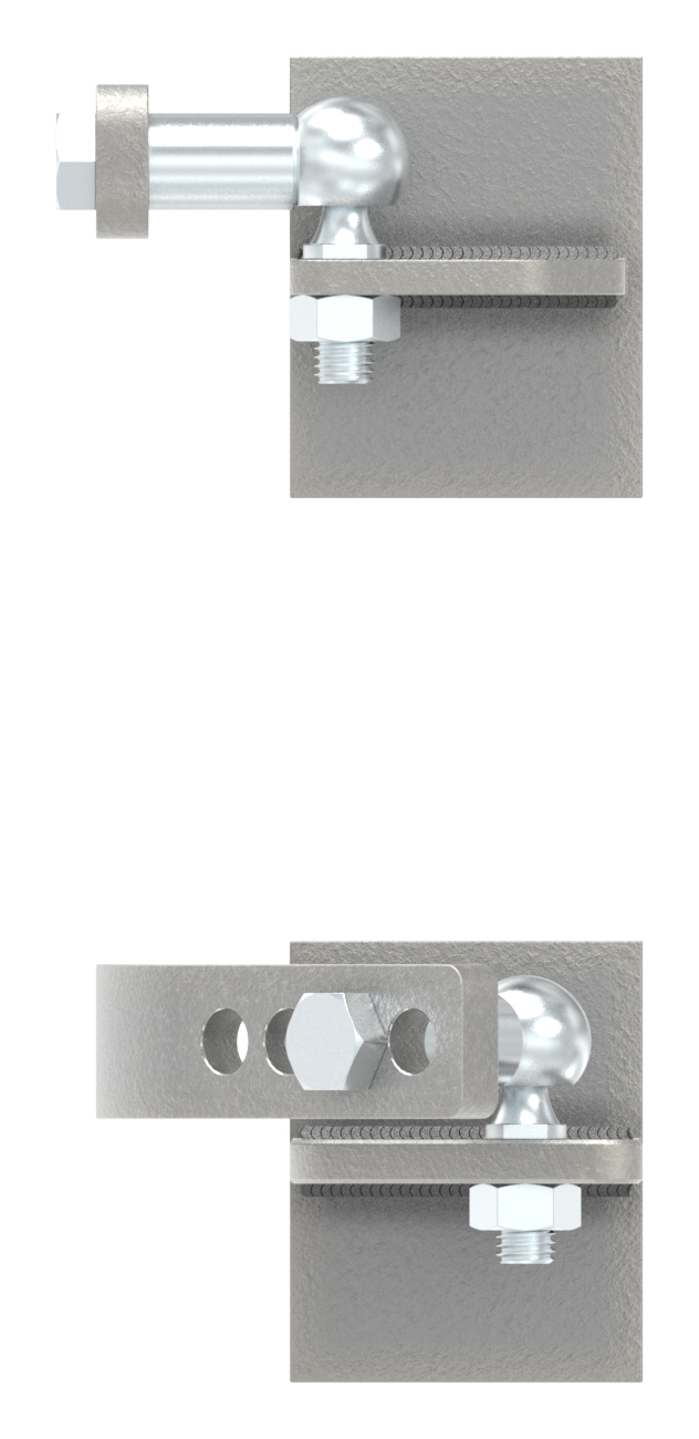 Hebetorbeschlag für Befestig. an Metallpfosten Hebetorbeschlag für Befestig. an Metallpfosten