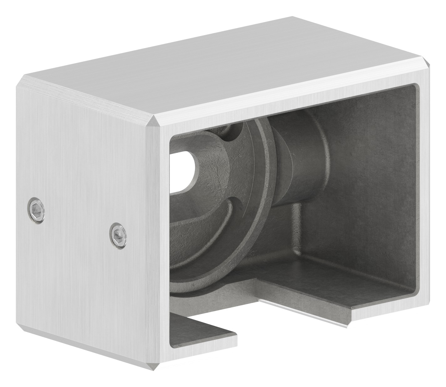 Wandbefestigung für Nutrohr 60x40mm, links, V4A
