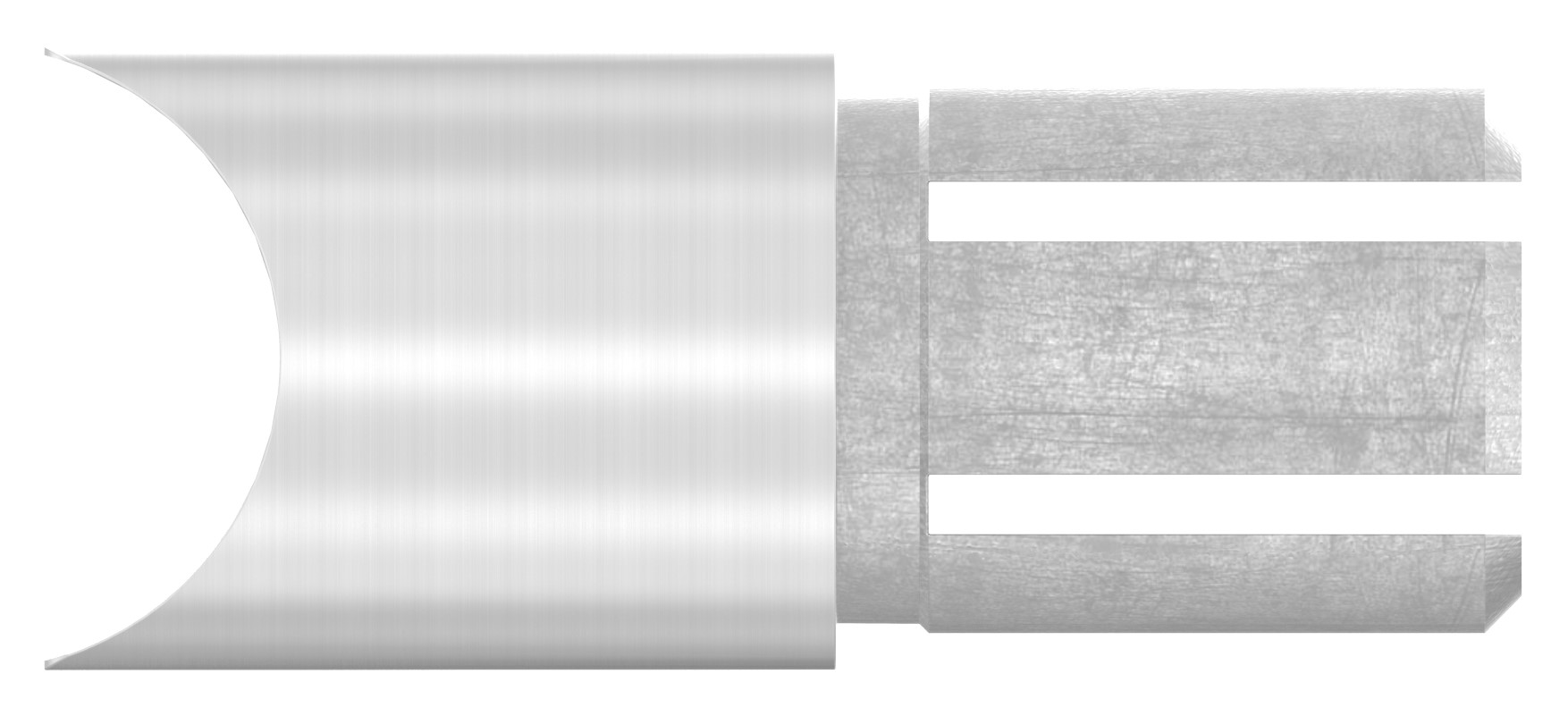 Anschlussstück 90°, Anschluss oben: 33,7mm, V2A