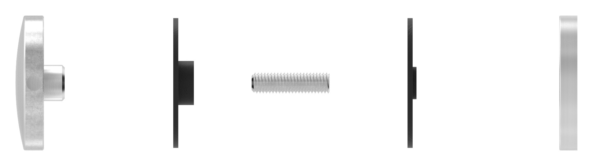 Glaspunkthalter Ø 52 mm, passend zu Brenk-Halter, V2A Glaspunkthalter Ø 52 mm, passend zu Brenk-Halter, V2A