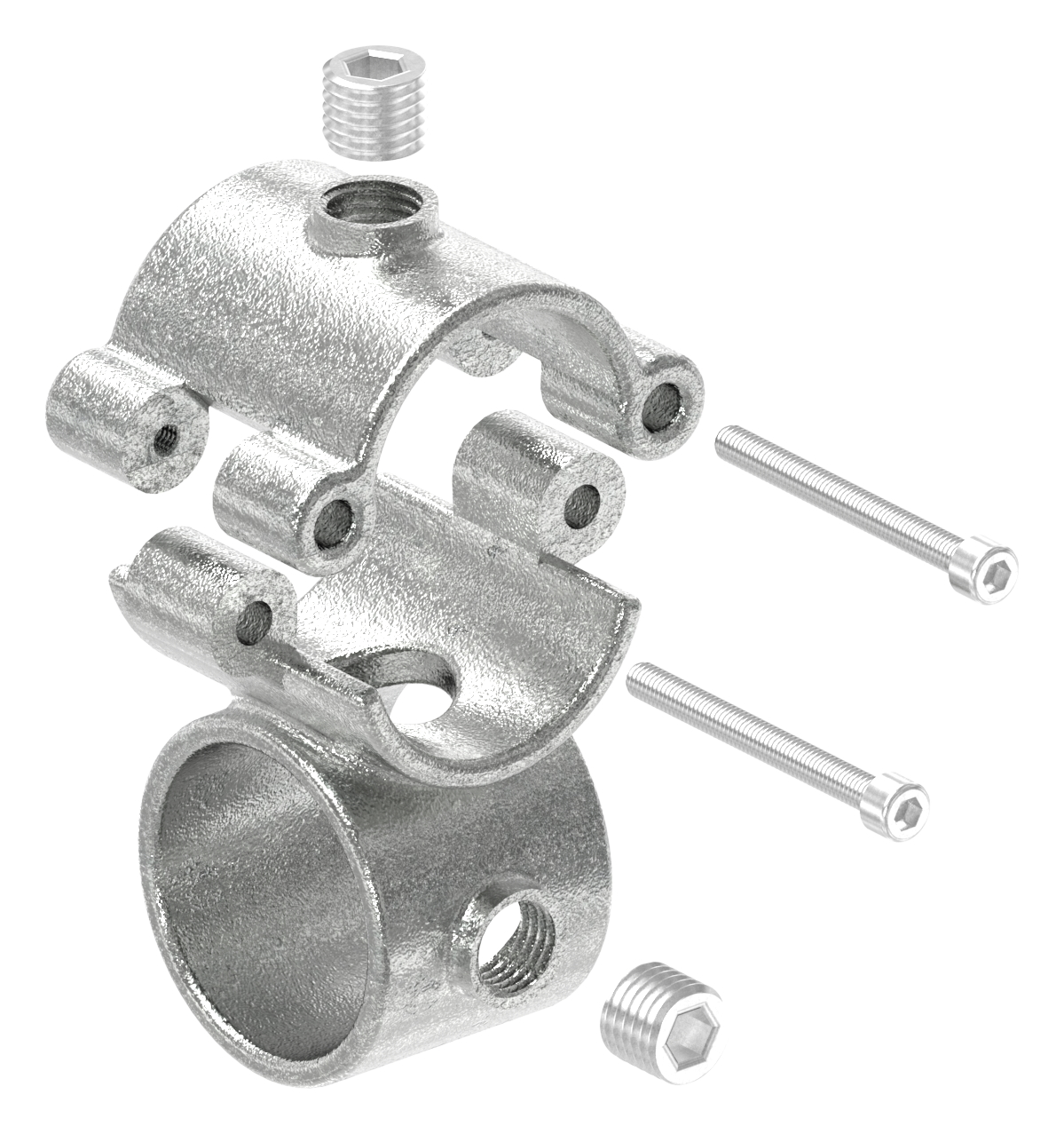 Kreuzverbinder aufklappbar, für Rohr Ø 48,3mm
