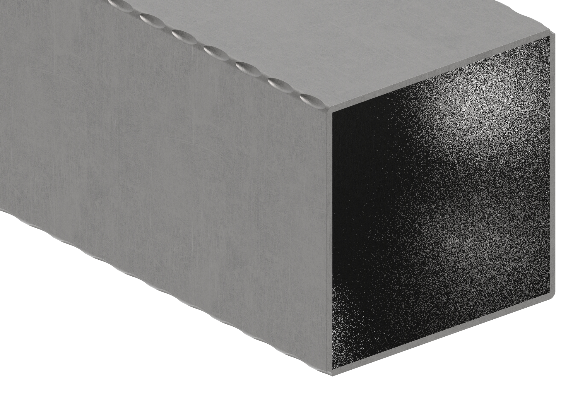 Quadratrohr 120x120x3,0mm, L: 3000mm, gehämmert