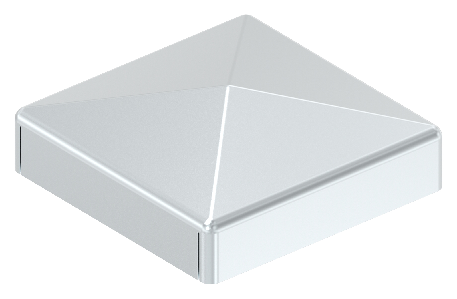Pfeilerbedecker für Rohr 30x30mm, verzinkt