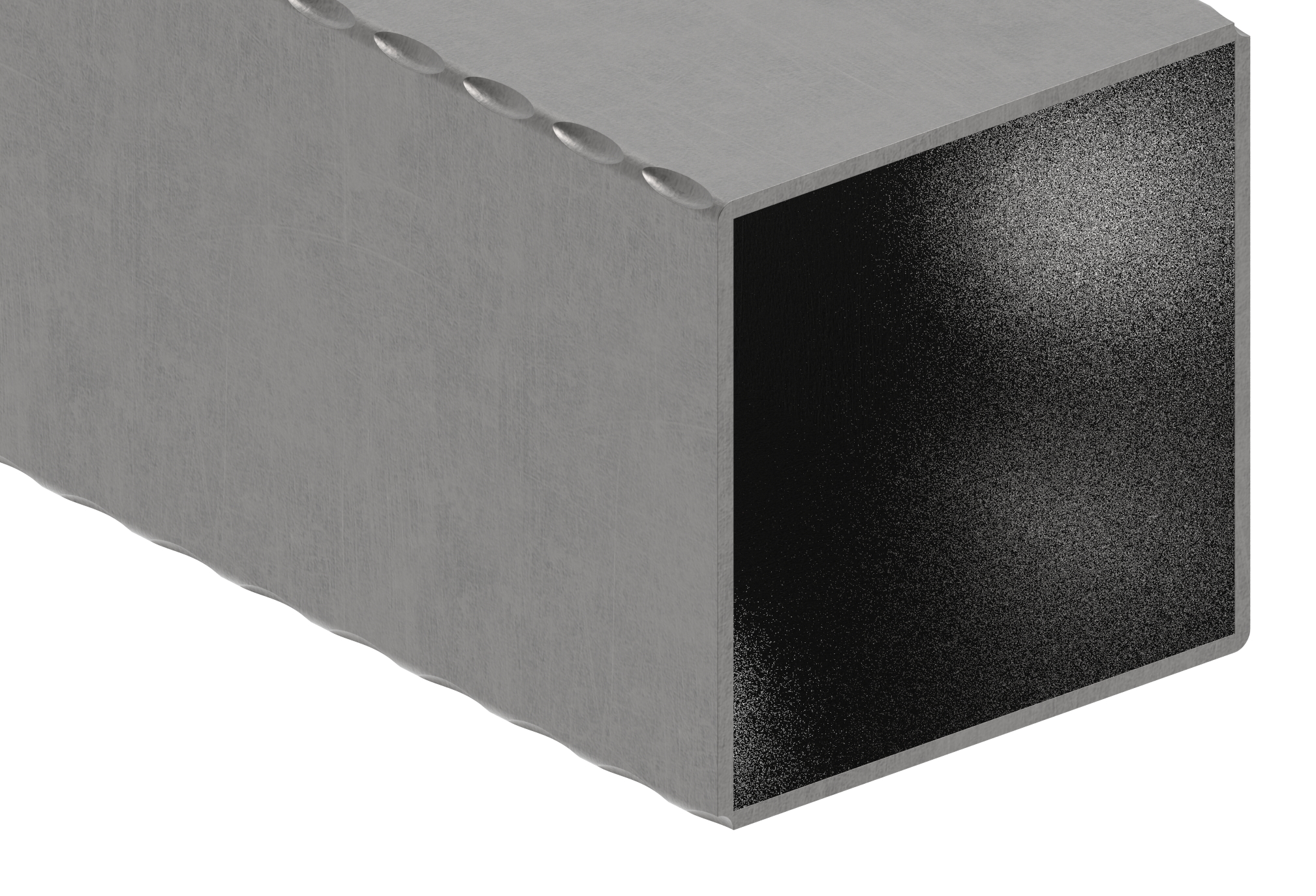 Quadratrohr 100x100x3,0mm, L: 6000mm, gehämmert