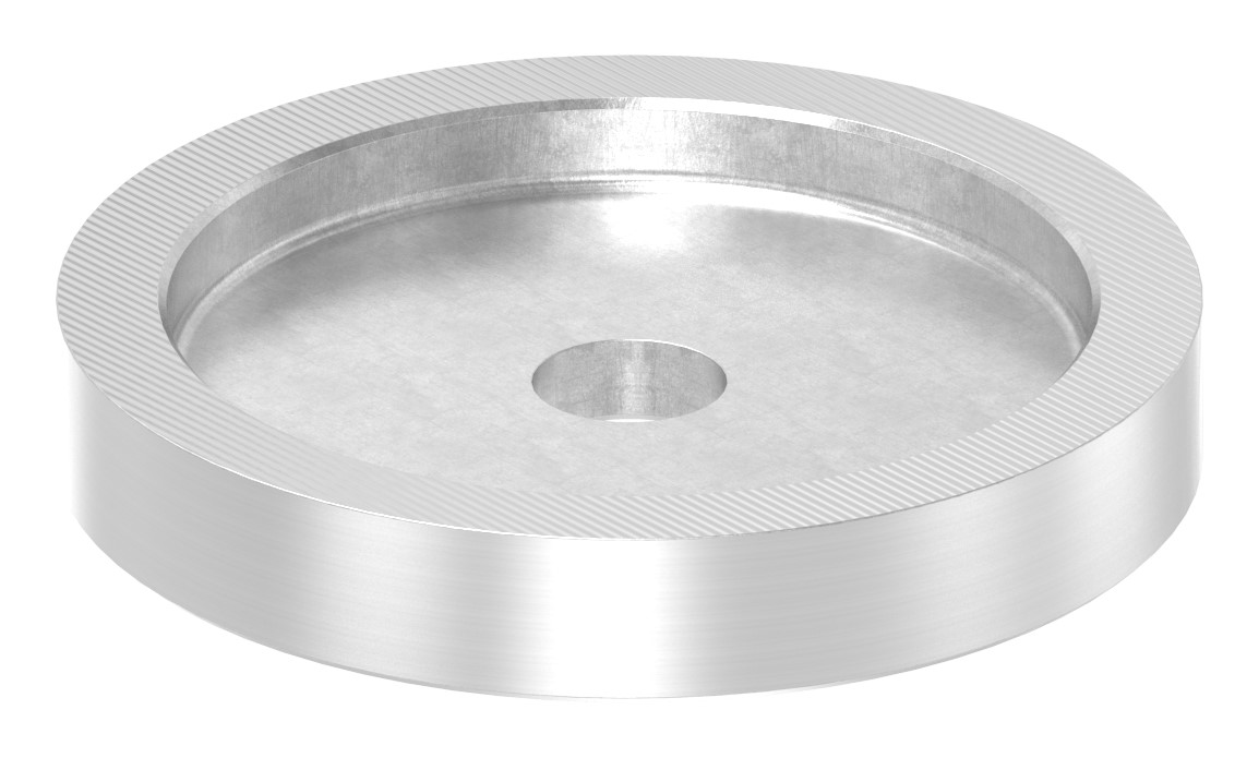 Unterteil für 62mm Glaspunkthalter, t: 10mm, V2A