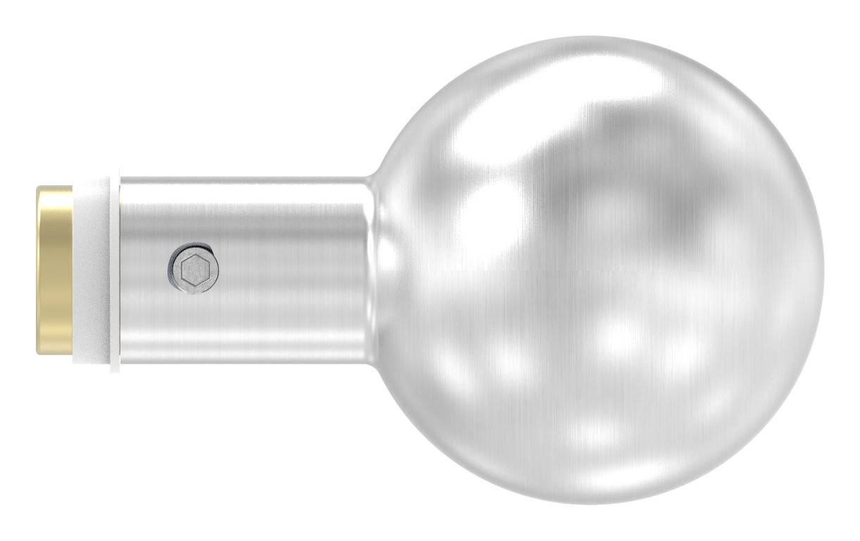 Türknopf, einzeln, Ø 50mm, gerade, V2A