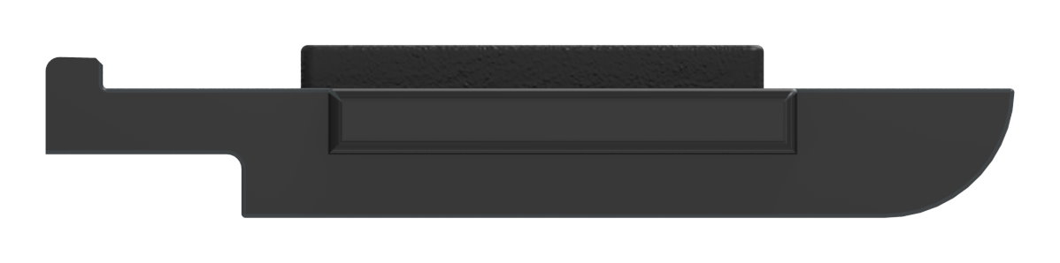 Sicherungsplatte für Mod. 31 , Zink roh pulverbeschichtet in RAL 9005 matt