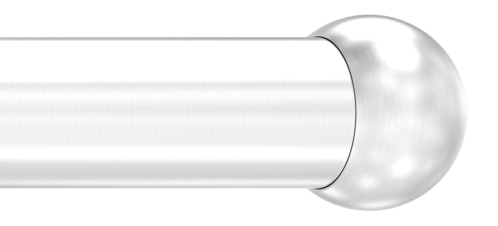 Rohrabschlusskugel hohl für 33,7mm Rohr, mit M8