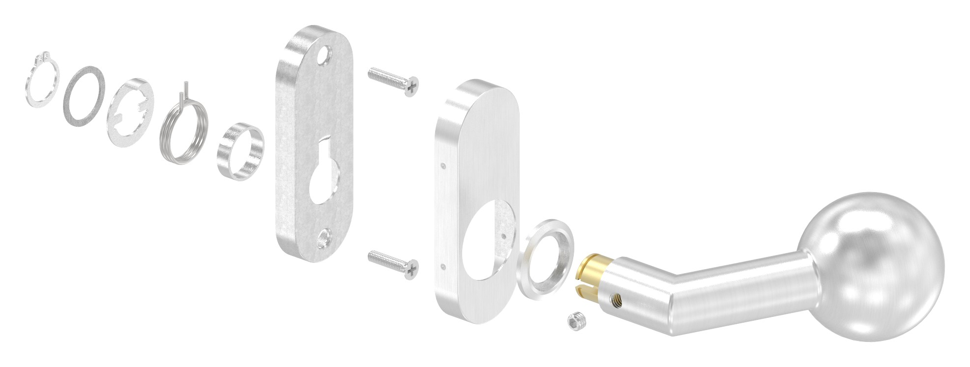 Drückerknopf, Ø 50mm, drehbar, V2A Drückerknopf, Ø 50mm, drehbar, V2A