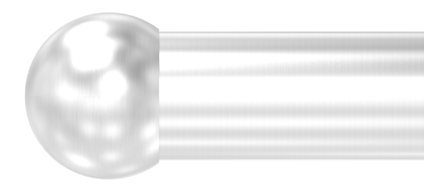 Rohrabschlusskugel hohl für 33,7mm Rohr, mit M8