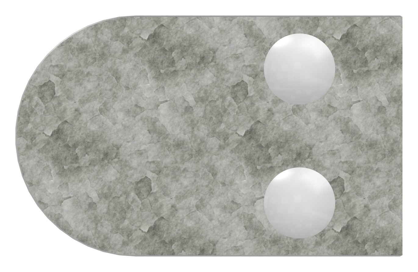 Glasklemme Mod. 33, Anschluss: 33,7mm, in Zink roh