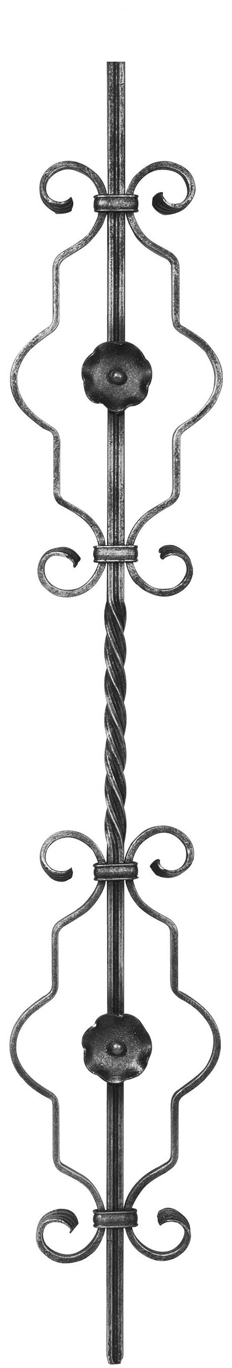 Zierstab 12x12mm gerillt, Länge 900mm