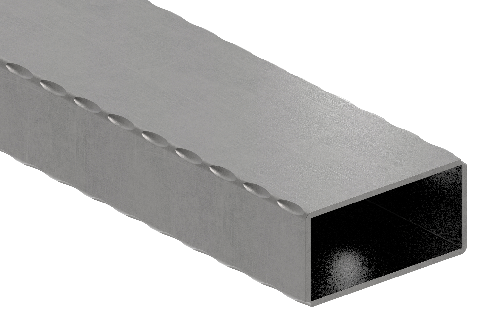Rechteckrohr 80x40x2,5mm, L: 6000mm, gehämmert