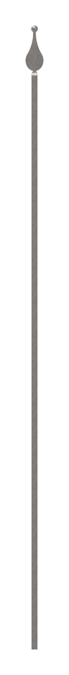 Zaunstab 12x12mm, H: 1200mm, Spitze und Kugel