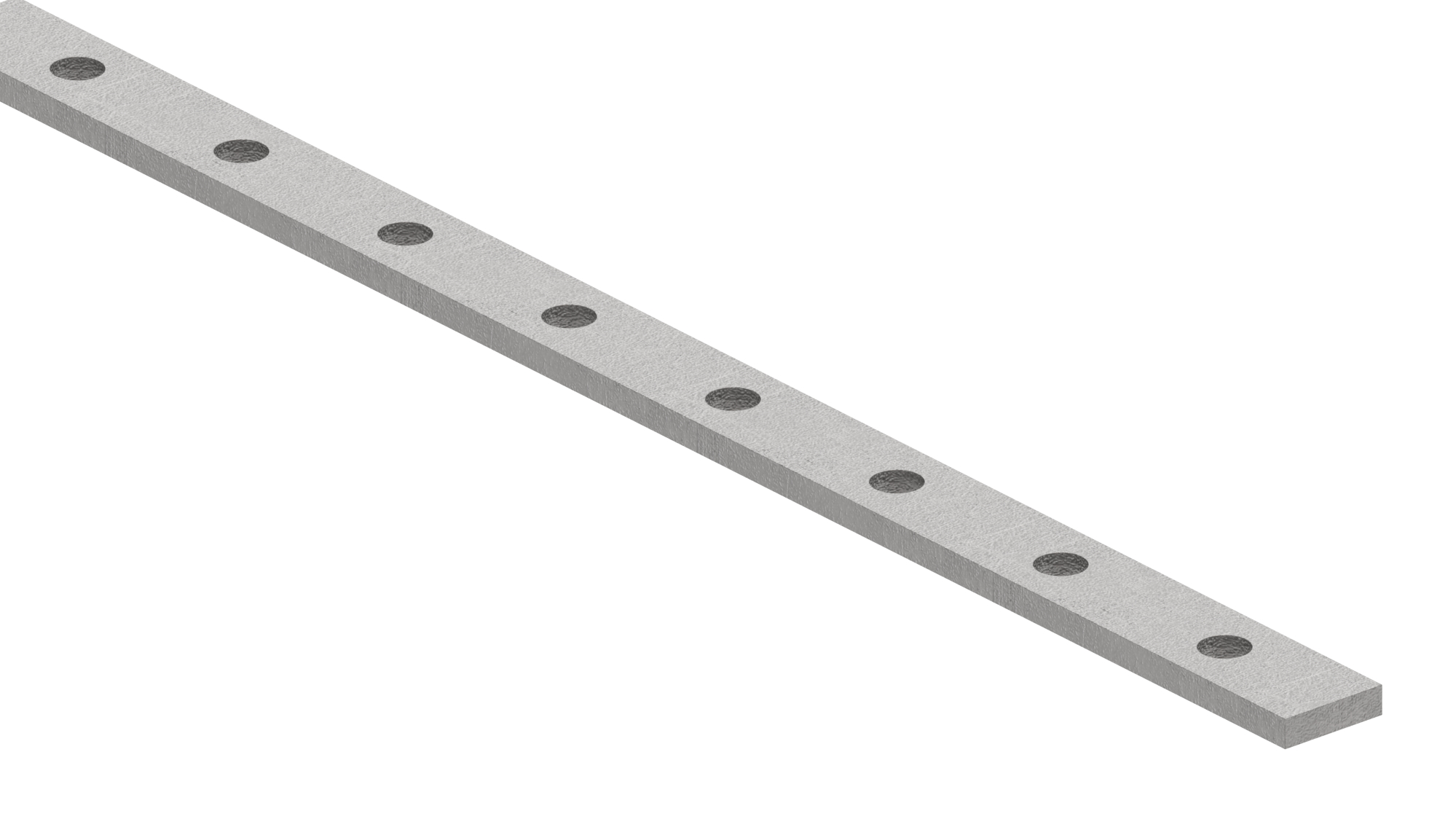 Lochleiste 30x8mm, Lochabstand 60mm, 2000mm