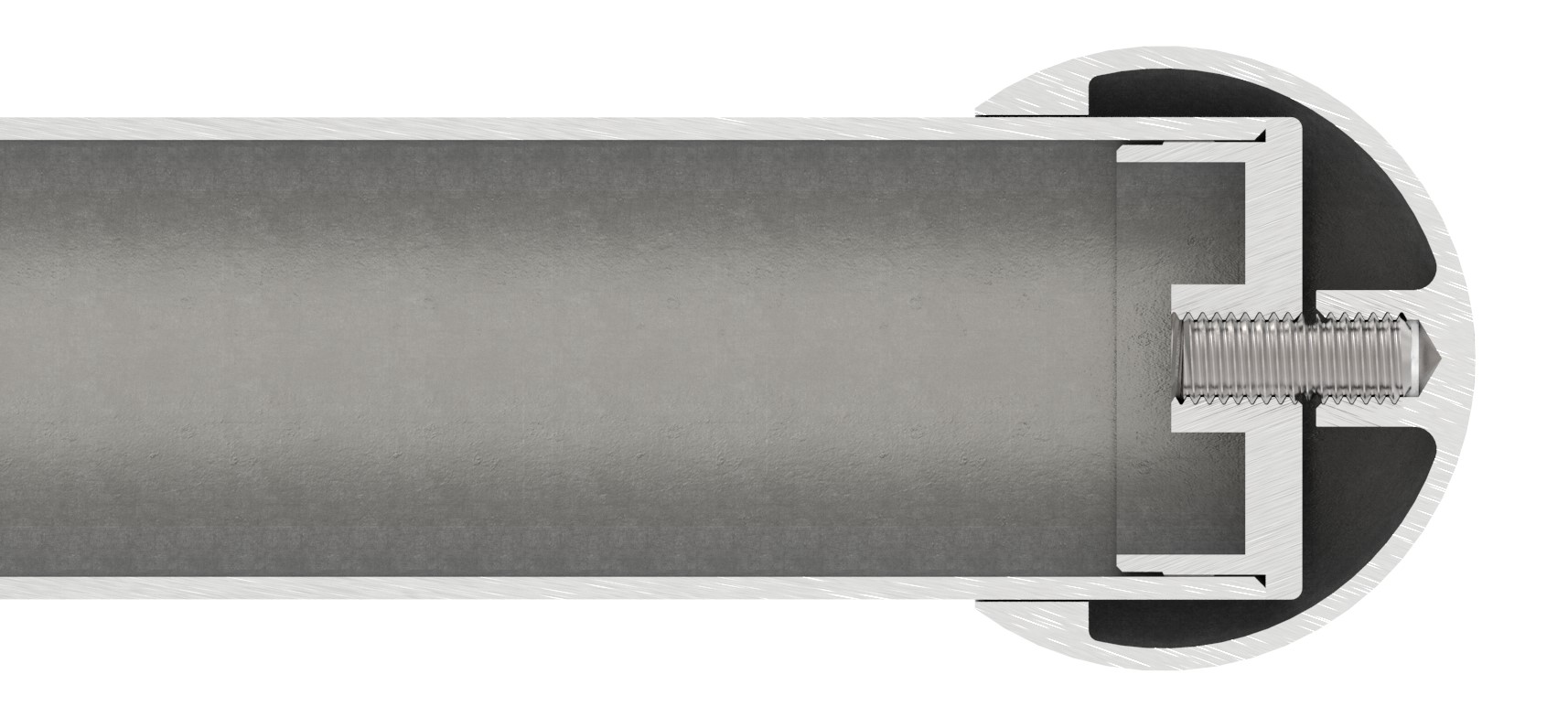 Rohrabschlusskugel hohl für 33,7mm Rohr, mit M8 Rohrabschlusskugel hohl für 33,7mm Rohr, mit M8