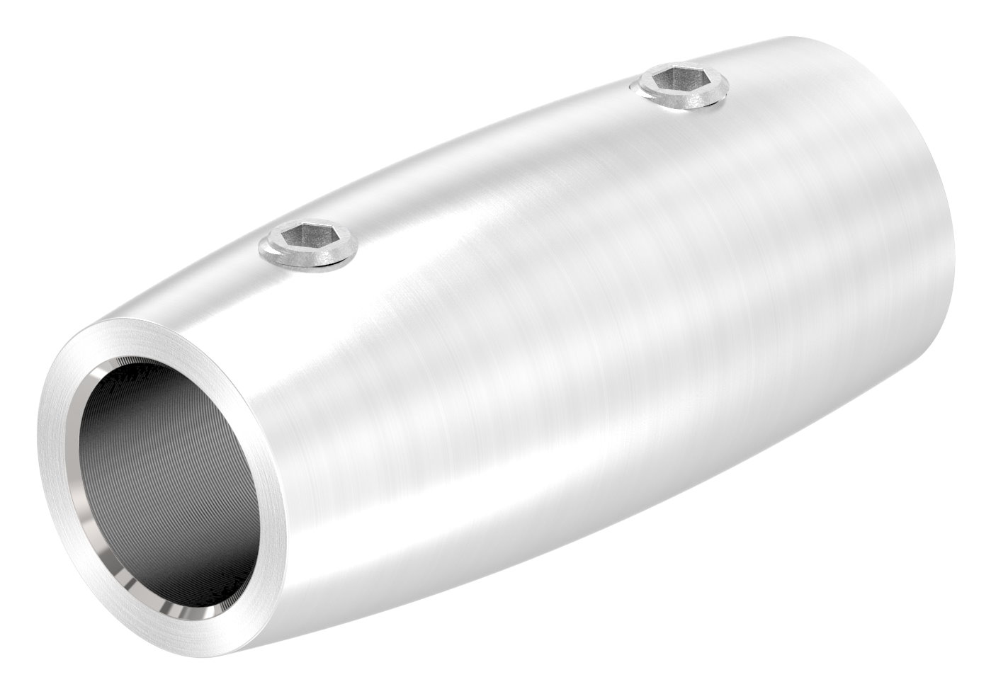 Stabverbinder für 12mm Rund, L: 45mm, Ø 20mm, V2A