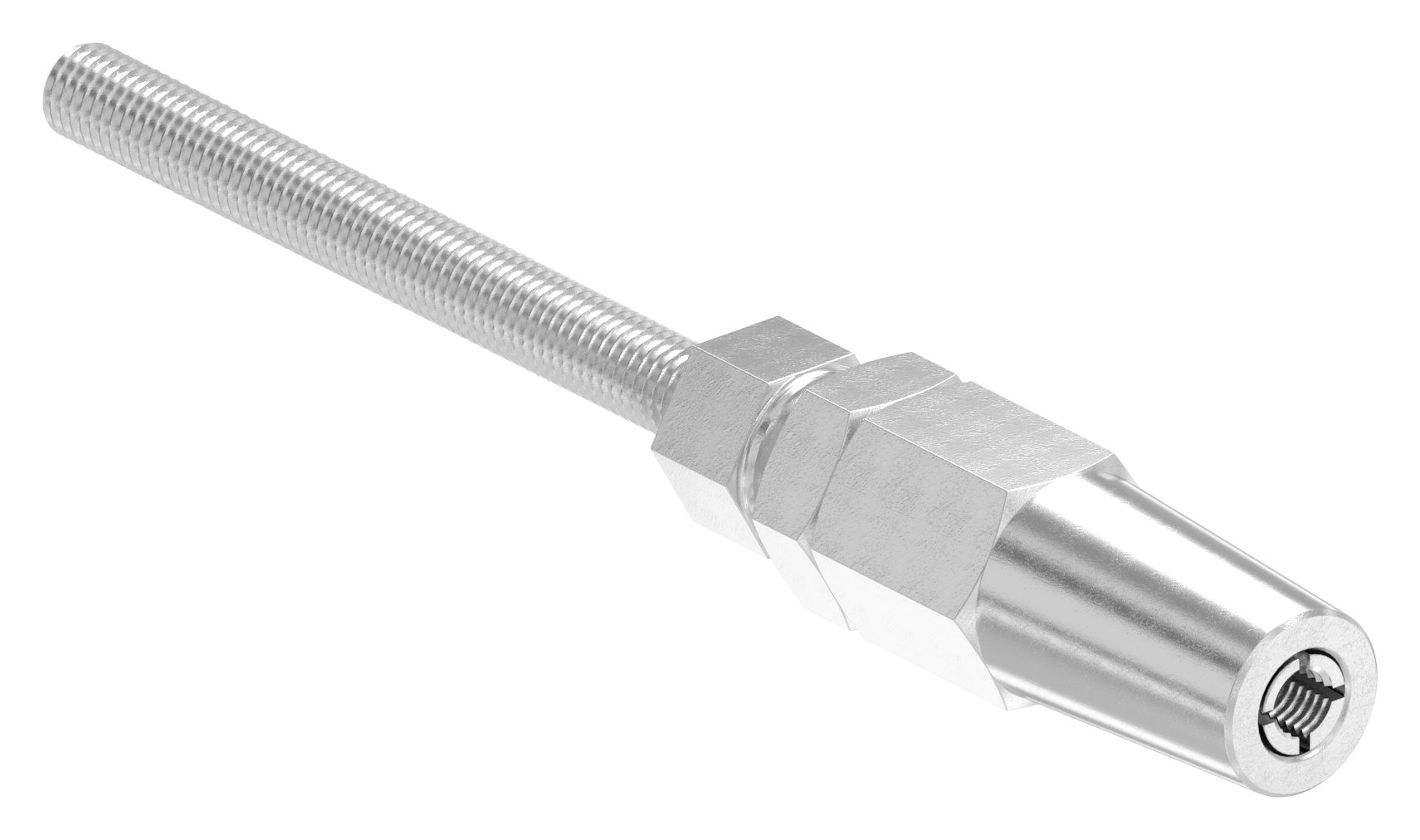 Gewindeterminal zur Selbstmontage für Seil Ø 8mm und Gewinde M10, V4A