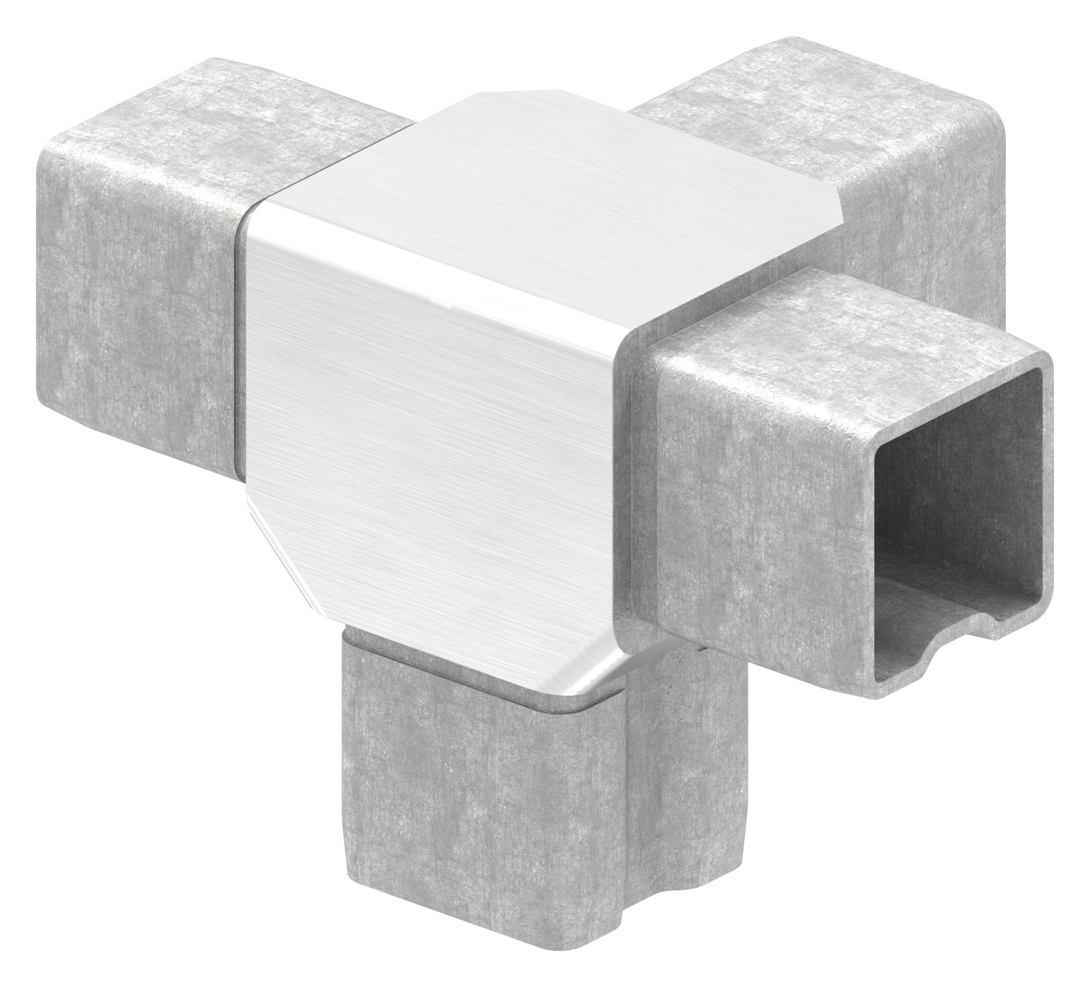 Verbinder für Rohr 30x30x2,00mm, V4A