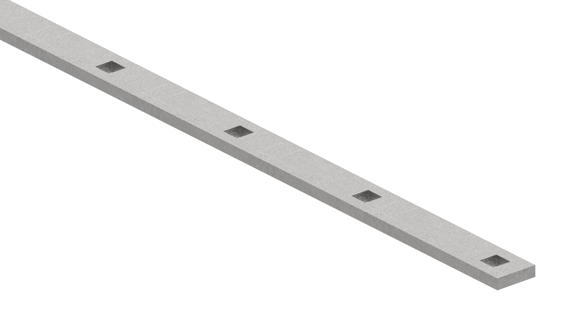 Lochleiste 30x8mm, Lochabstand 120mm, 3000mm