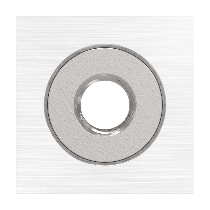 Rohrabstandshalter eckig 25x25mm - für gerade Flächen, V2A Rohrabstandshalter eckig 25x25mm - für gerade Flächen, V2A