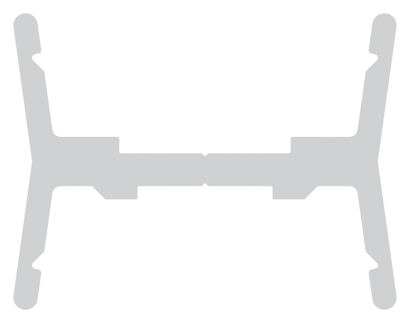 LED-Nutrohr LUNORA®, Aluminium Trägerprofil zum Wenden, für Rund-Nutrohr 42,4mm, L: 3000mm