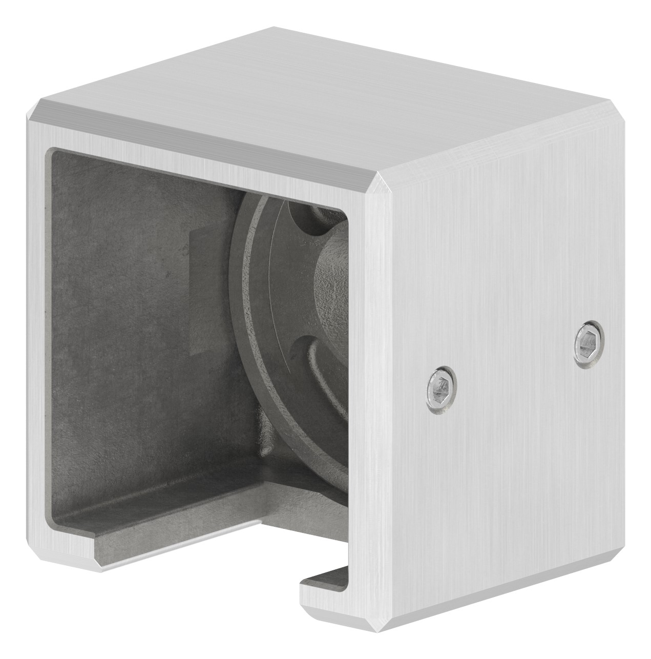 Wandbefestigung für Quadratnutrohr 40x40mm, rechts, V4A