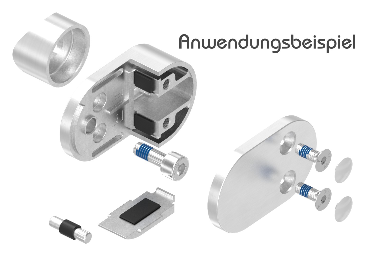 Sichtschutz Endglasklemme Mod. 25, V2A