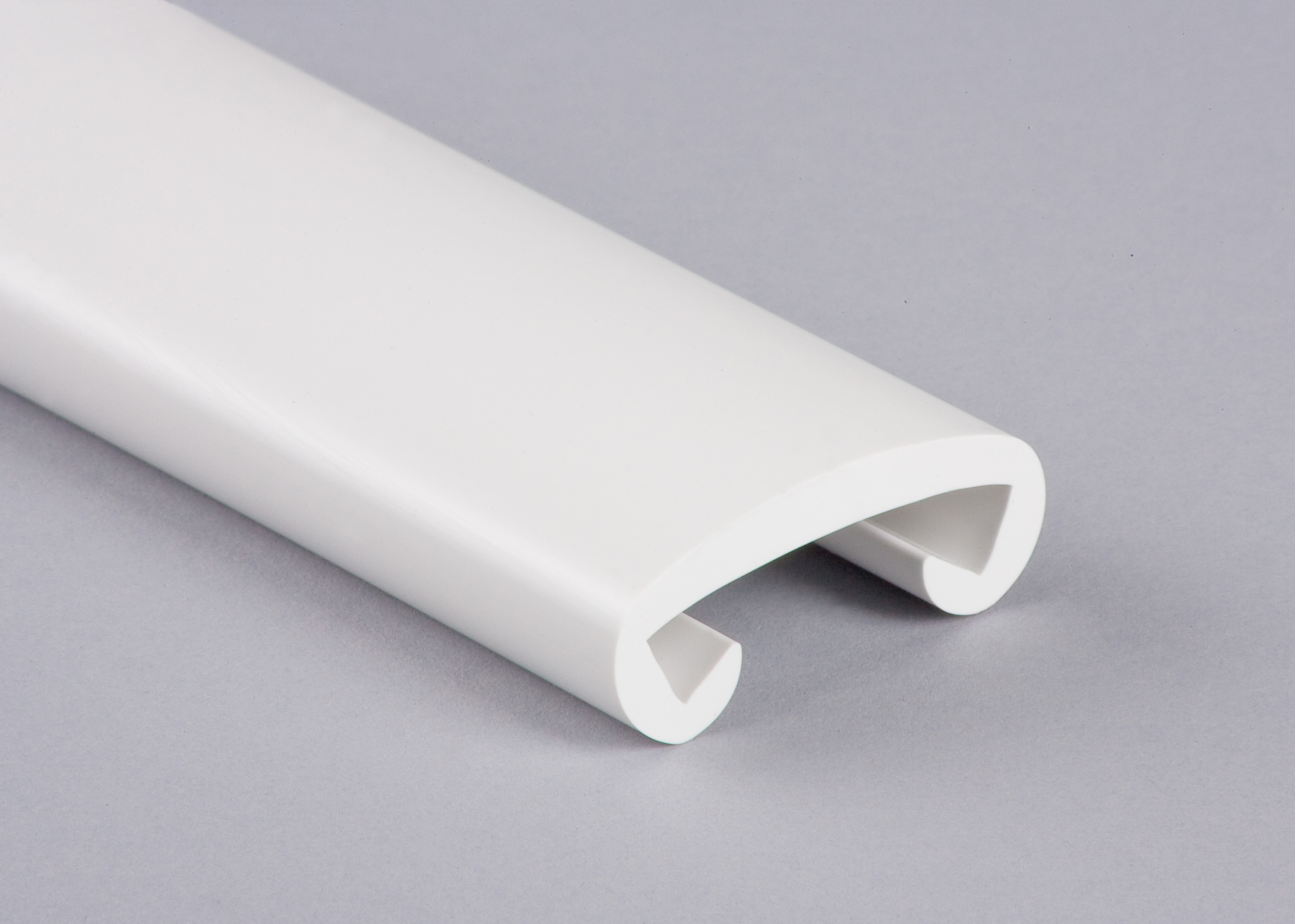 Kunststoffhandlauf für 40x8mm, signalweiß