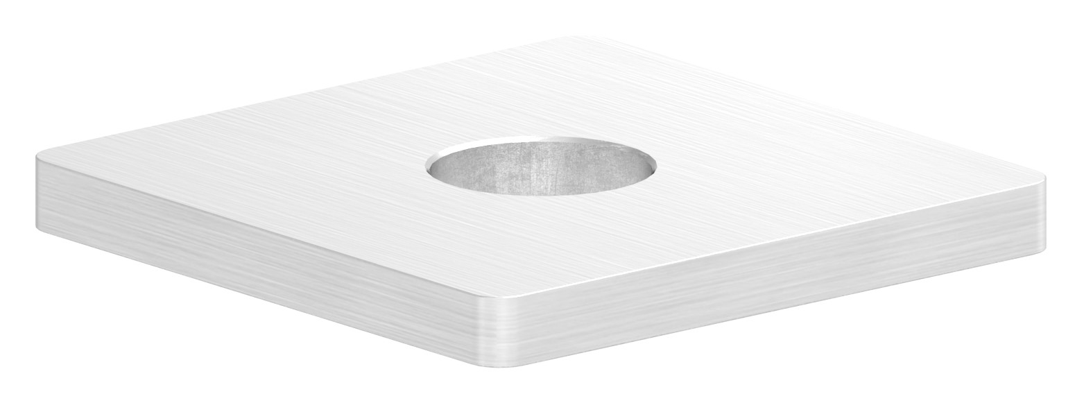 Einsteckkappe für Quadratrohr 40x40 mit Bohrung, V4A