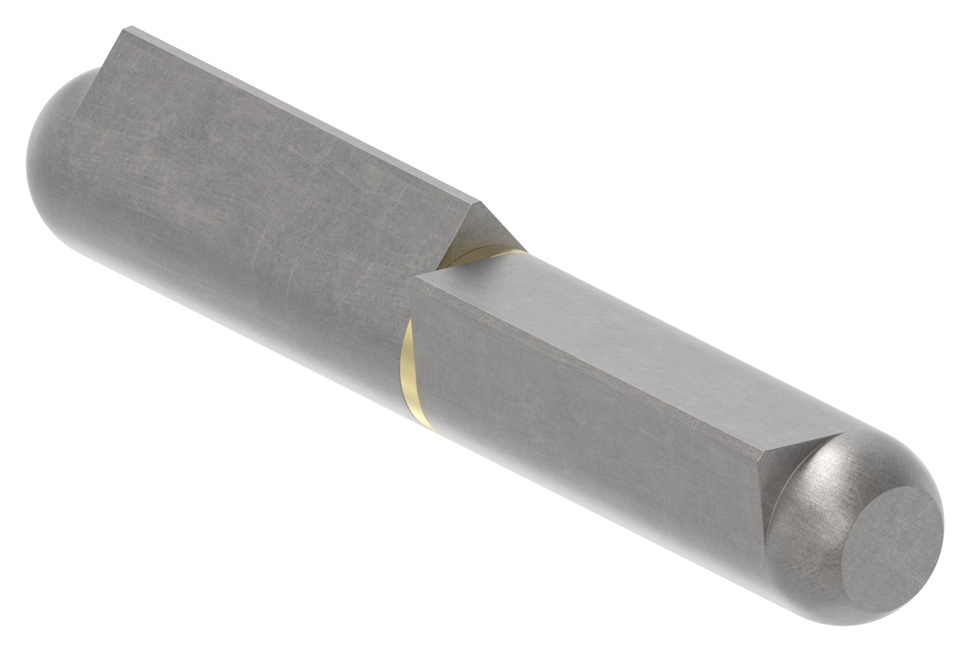 Anschweißband mit Messingring und -stift, Länge: 100mm