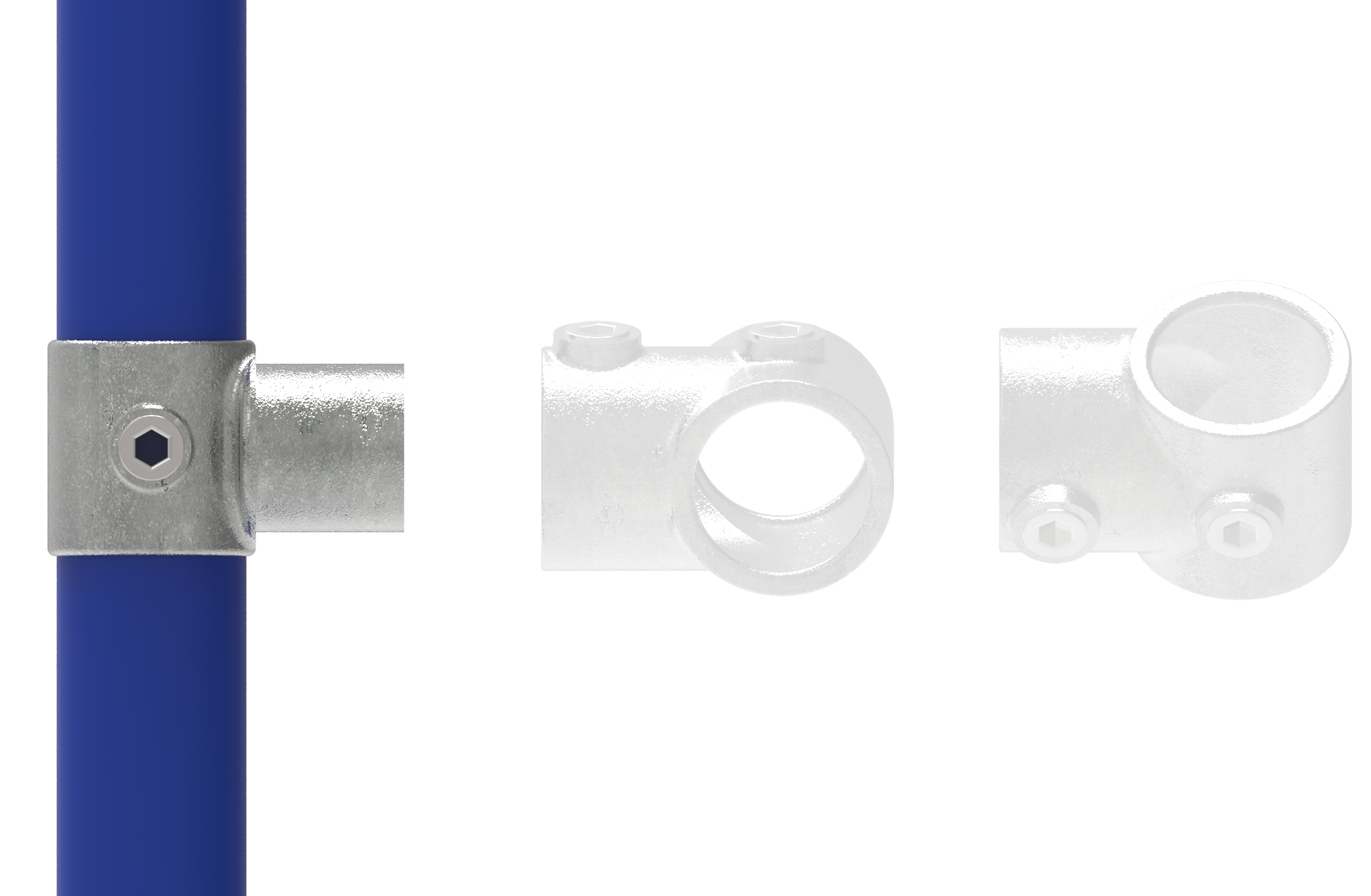 T-Stück, für Rohr Ø 48,3mm