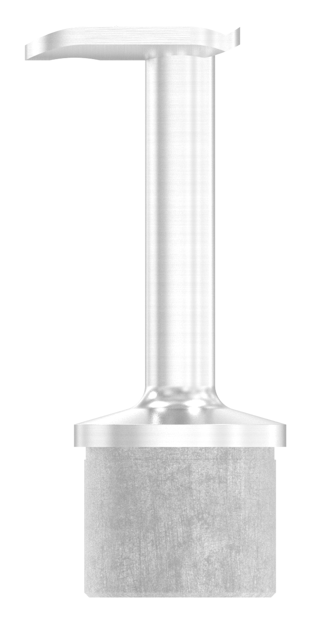 Rohrabschlussstopfen für Rohr 42,4x2,0mm, Handlaufanschlussplatte 90°, V2A