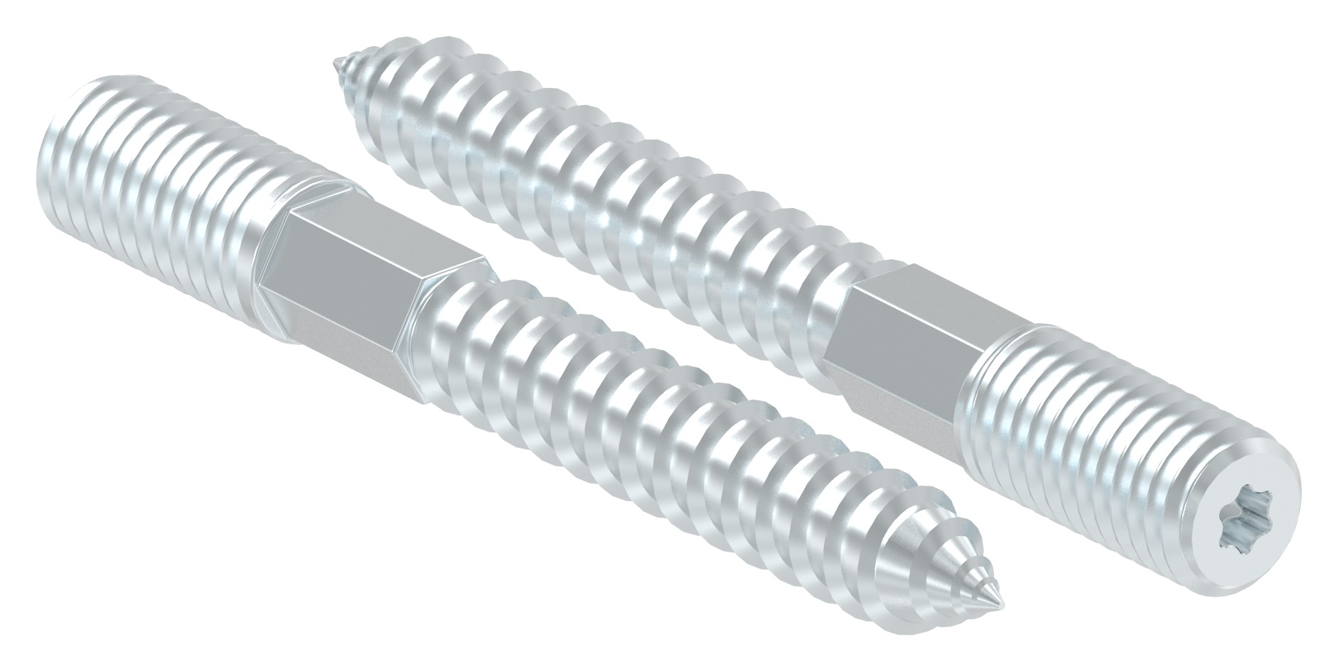 Stockschraube M10x80mm, Stahl verzinkt