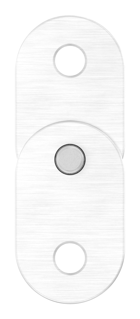 Handlaufanschlussplatte verstellbar, flach, V2A