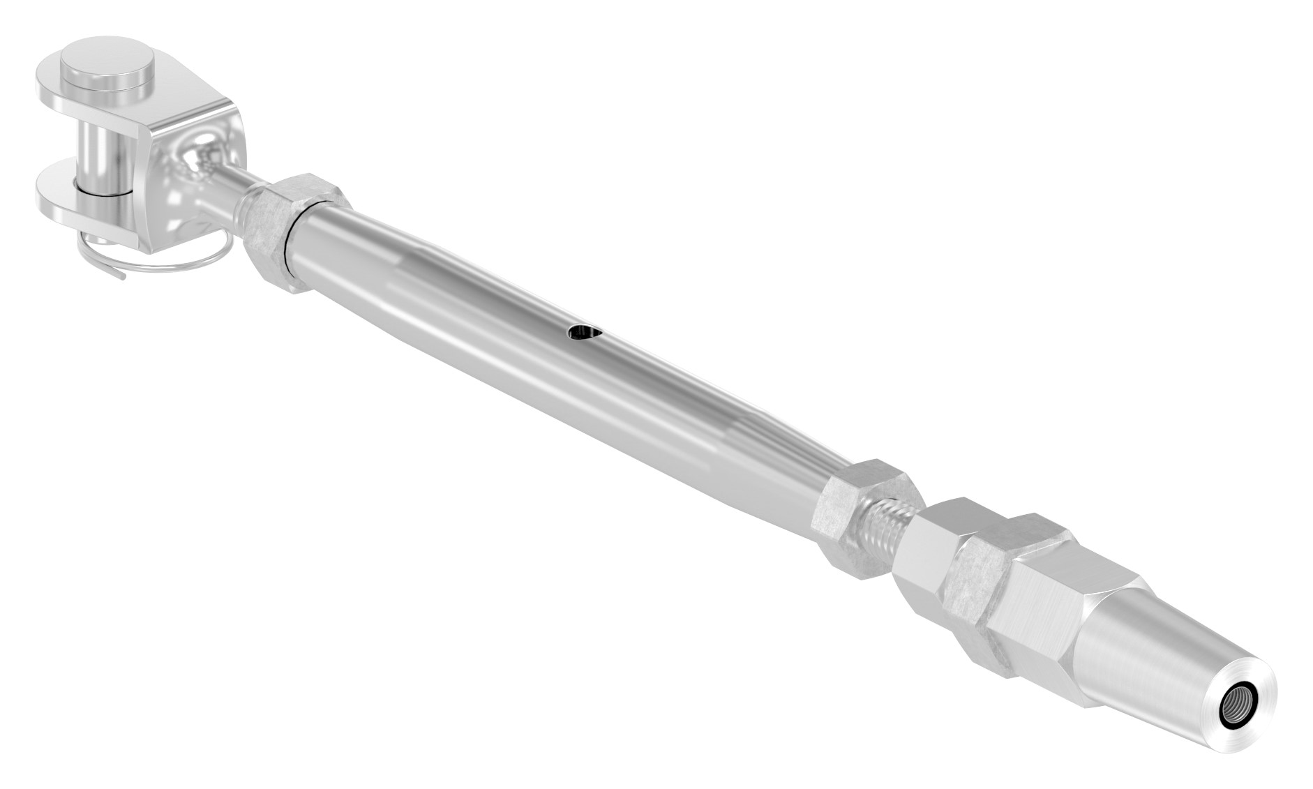 Wantenspanner Gabel zur Selbstmont. Seil 5mm, V4A