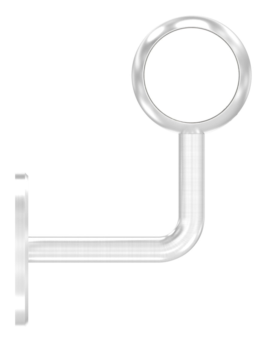 Handlaufhalter mit Kugelring für Rohr 42,4mm (Ronde und Bügel verschweißt), V2A Handlaufhalter mit Kugelring für Rohr 42,4mm (Ronde und Bügel verschweißt), V2A