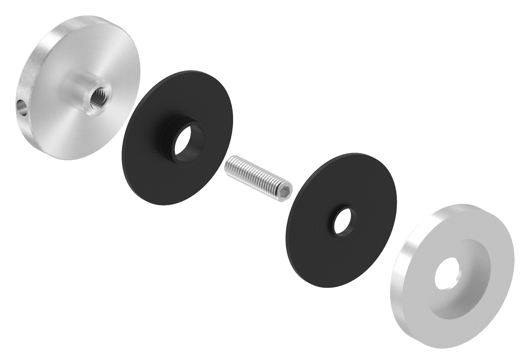 Glaspunkthalter Ø 52 mm, passend zu Brenk-Halter, V2A Glaspunkthalter Ø 52 mm, passend zu Brenk-Halter, V2A