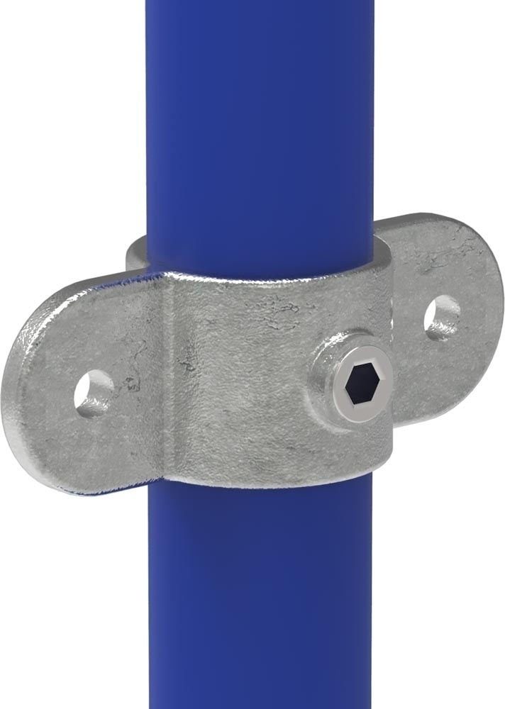 Halter mit 2 Laschen, 180°, für Rohr Ø 42,4mm