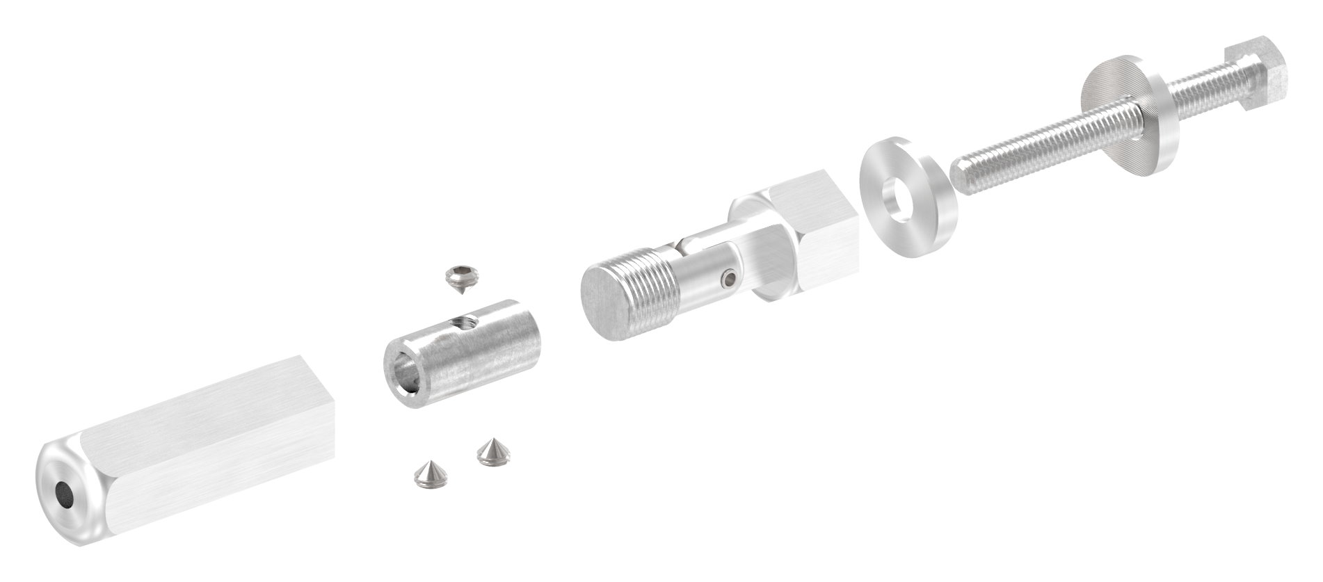 Gewindeterminal zur Selbstmontage, Seil 5mm, V2A Gewindeterminal zur Selbstmontage, Seil 5mm, V2A