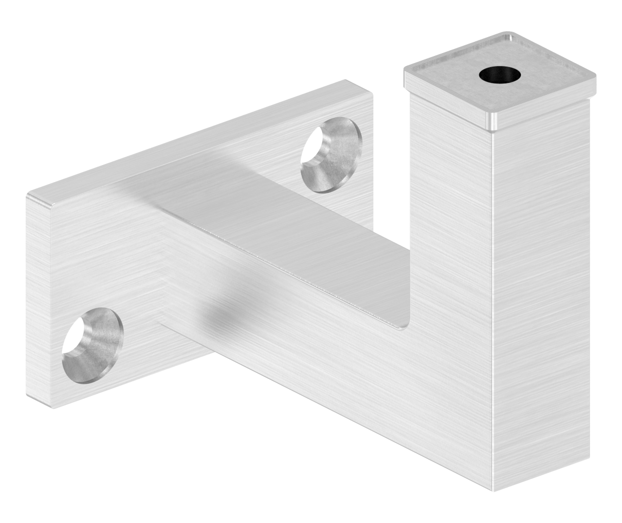 Handlaufhalter mit Durchgangsbohrung, (Ronde und Bügel verschweißt), V2A