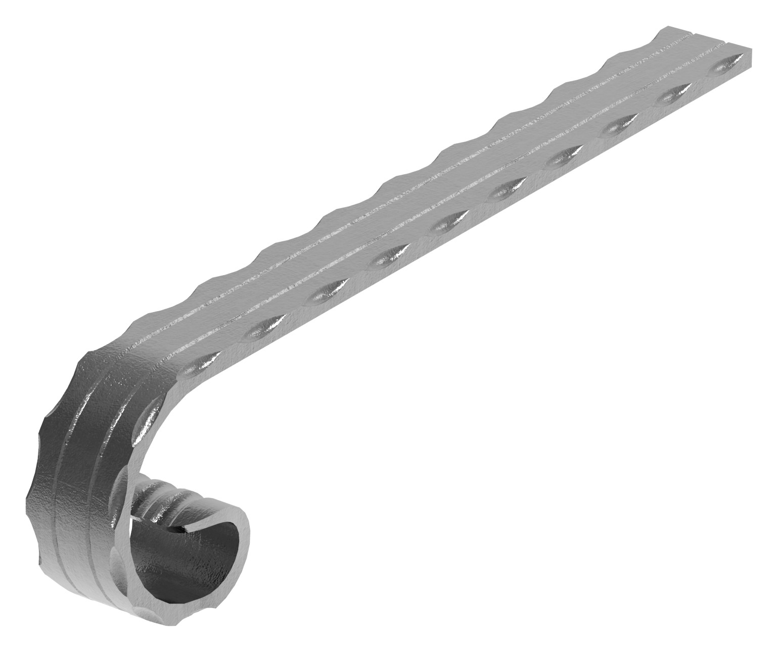 Handlaufanfänger, 40x8mm, gerollt